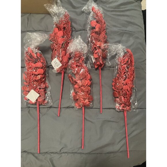 Christmas Decoration Candy Sticks & Red Floral Arrangement New In Box - Picture 3 of 3